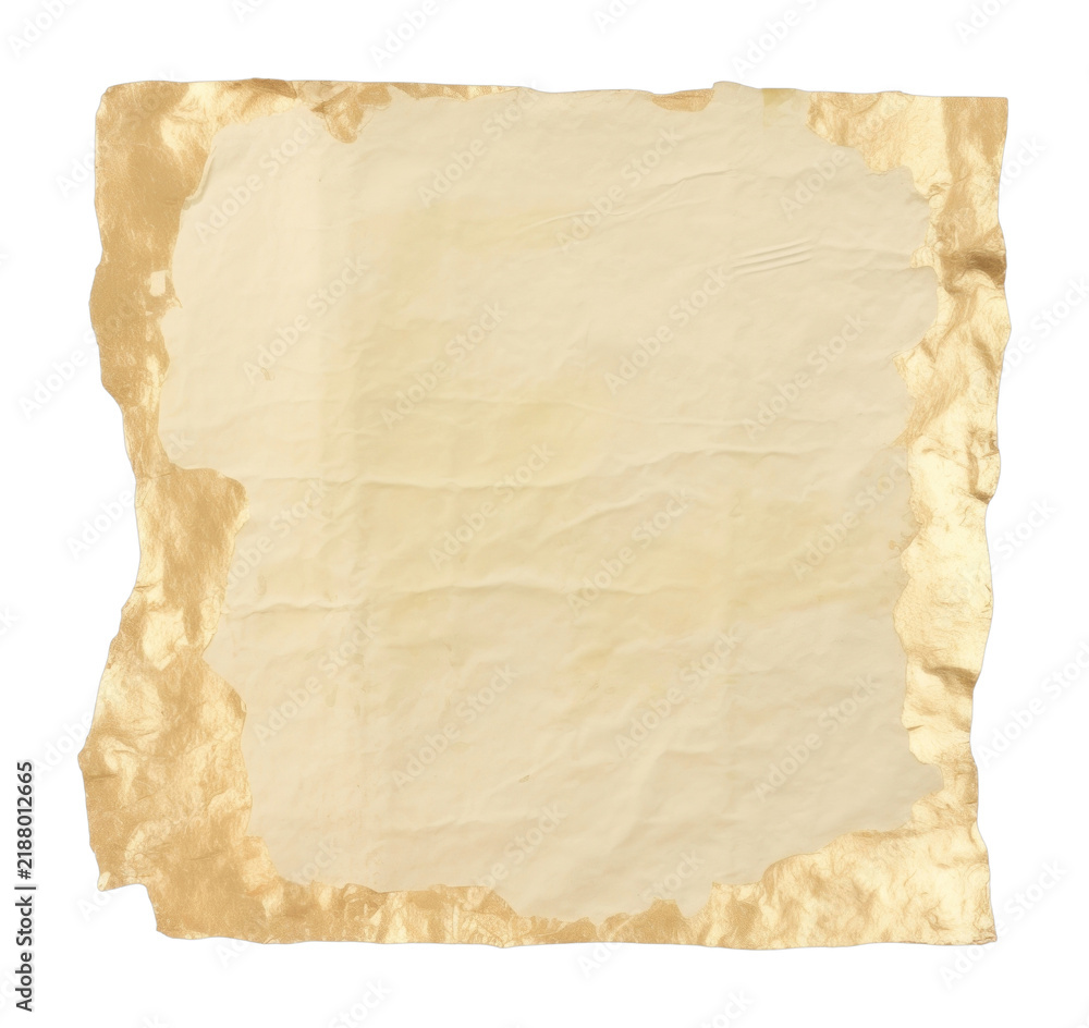 Fototapeta premium PNG Gold ripped paper backgrounds text white background.