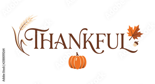 Expressing gratitude with beautiful typography and autumnal elements a visual celebration of thankfulness