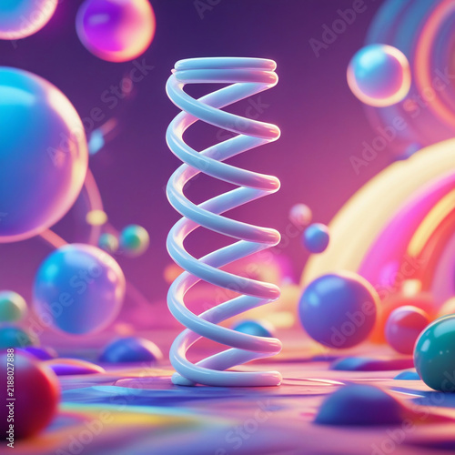 Isolated white compression spring