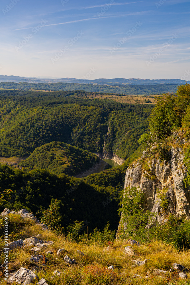 Obraz premium Sunrise landscape in Uvac Canyon Serbia