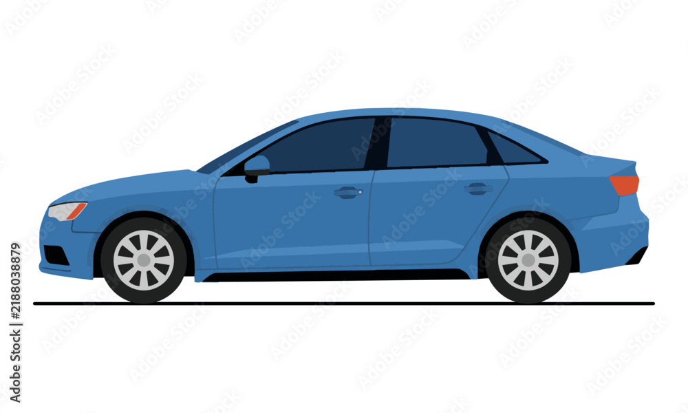 Fototapeta premium A minimalist modern car on a white background