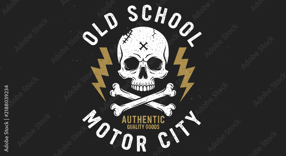 Fototapeta premium Distressed retro vector graphic with vintage texture and weathered aesthetic isolated on a white background, suitable for apparel design, screen printing, and nostalgic poster art.
