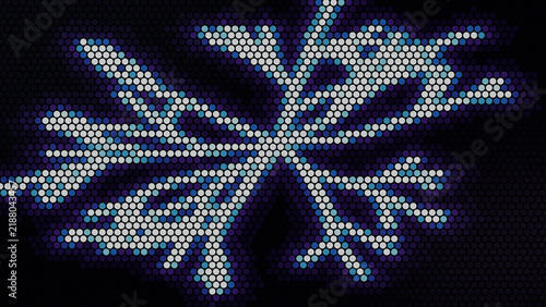 Cuadro en lienzo Pixel dot matrix lightning discharge branch pattern background