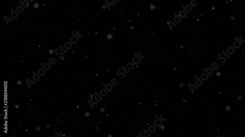 Falling Snowflakes Overlay 2D Animated Winter Snow Particles