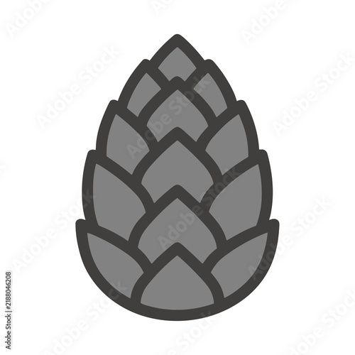 Stylized hop cone icon