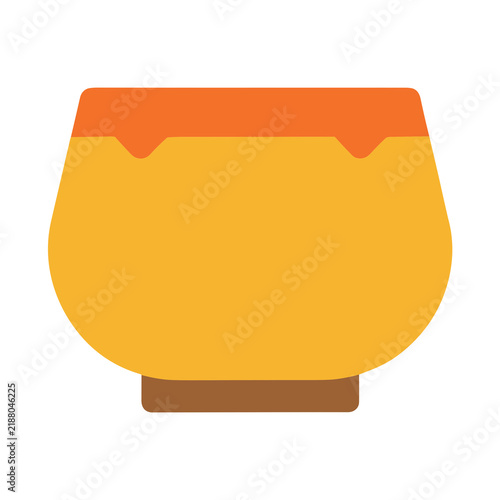 Yellow and orange pot icon