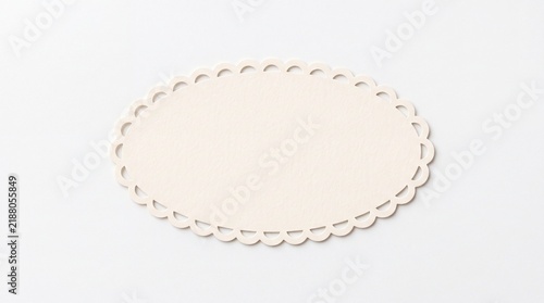 Round paper lace doily for cake or tea serving
