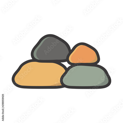 Stack of colorful stones
