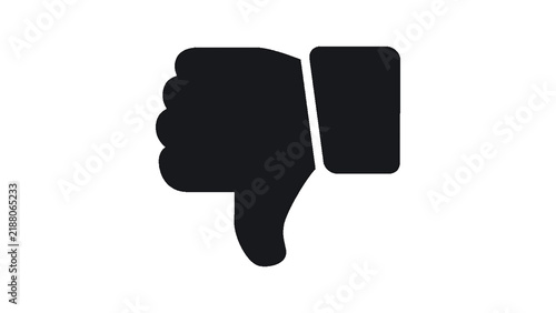 Thumbs down icon isolated on transparent background