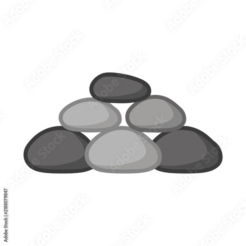 Canvas Print Stack of smooth gray stones