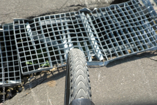 damaged drainage grill