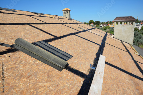 Asphalt shingles house rooftop repair preparation for asphalt shingle house rooftop installation.