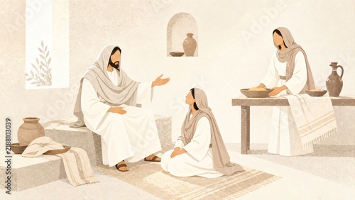 Nominandus_Jesus visits Mary and Martha