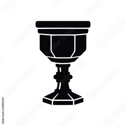 Foto medieval goblet silhouette icon representing a royal chalice vessel
