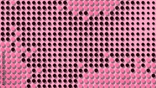 Abstract pink dotted heart shape background pattern