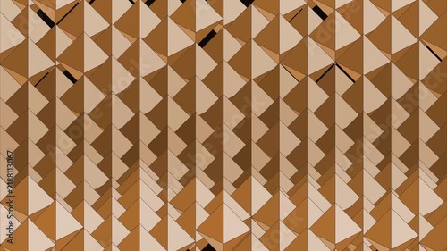 Abstract repeating pattern of stacked brown cardboard boxes