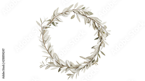 Foto Beautiful traditional celebratory white flower wreath dynamic floral arrangement