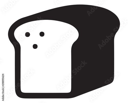 Simple flat vector icon of a loaf of sliced white bread with bakery icon sandwich bread food icon staple food wheat bread bakery shop bakery goods bakery sign food supply daily food homemade