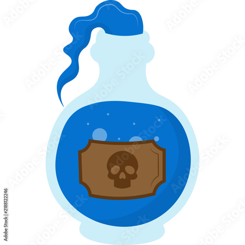 Bild auf Leinwand Poison Bottle Halloween Illustration