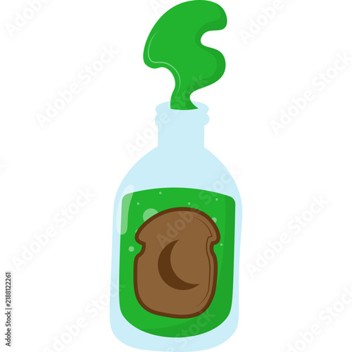 Bild auf Leinwand Poison Bottle Halloween Illustration