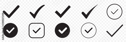 Check mark icons . Check mark vector icons. Vector illustration. Approved icon. stock illustration