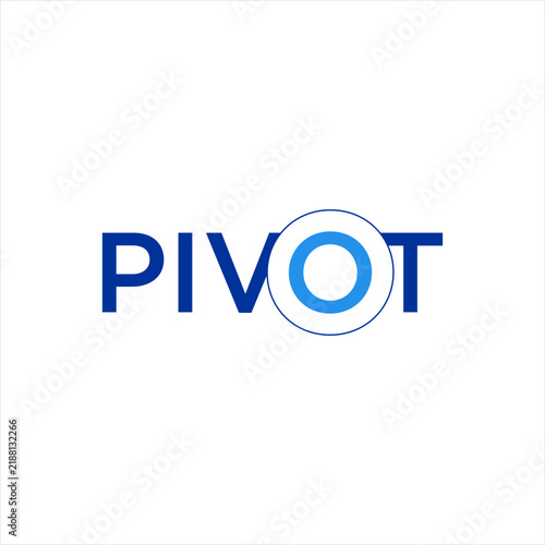 Modern letter PIVOT Logo Icon Vector Design with Modern Geometric Typography and Circular Symbol for Business Technology Consulting Branding and Professional Identity