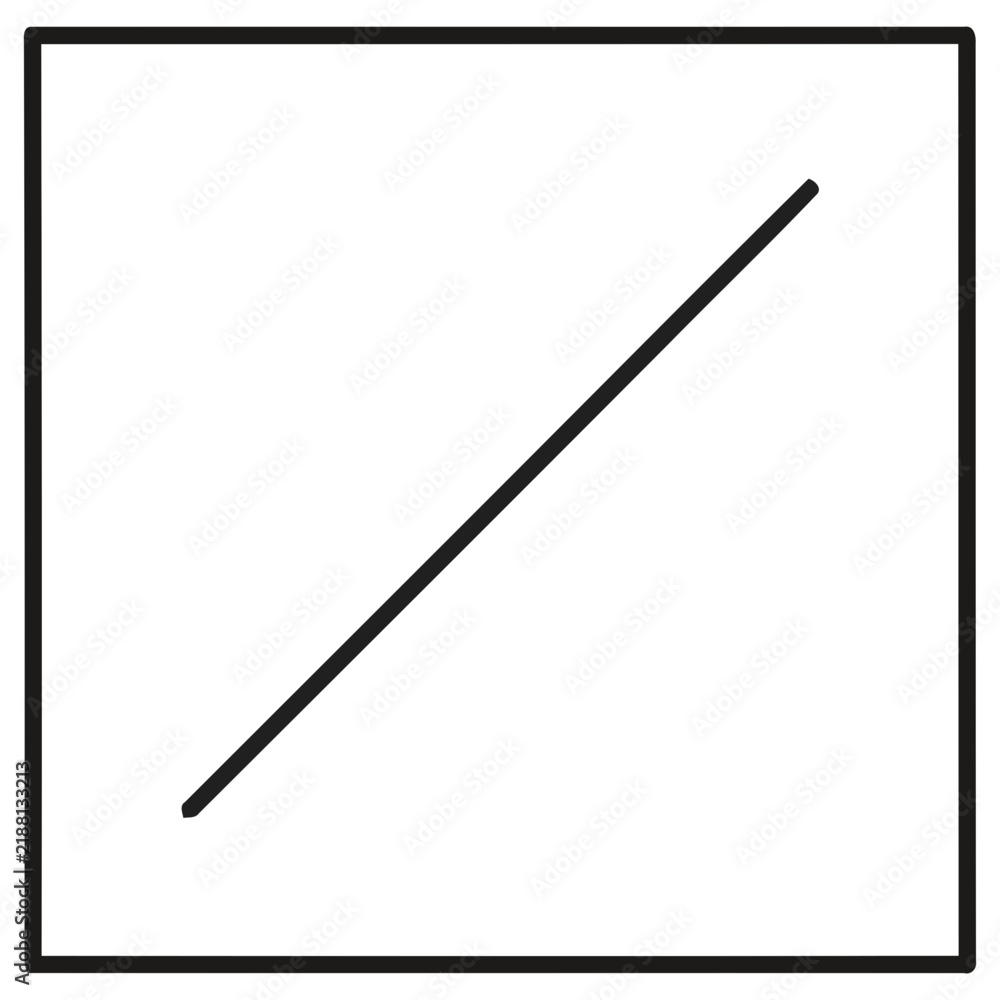 Obraz premium Square with diagonal line