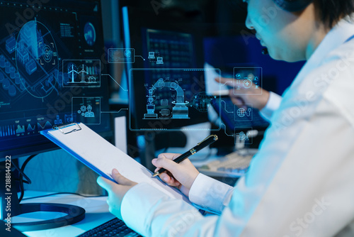 Monitoring digital systems in a technology control room, with industrial automation, robotics and renewable energy