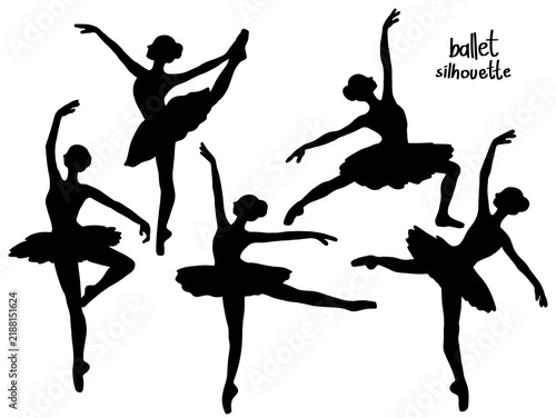 Fotografie Silhouette of Ballet Dancers in Various Elegant Poses