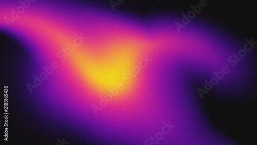 Abstract Grainy Neon Purple and Yellow Heatmap Gradient Background