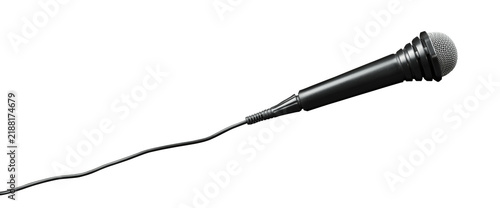 Tapety artystyczne Black microphone with wire