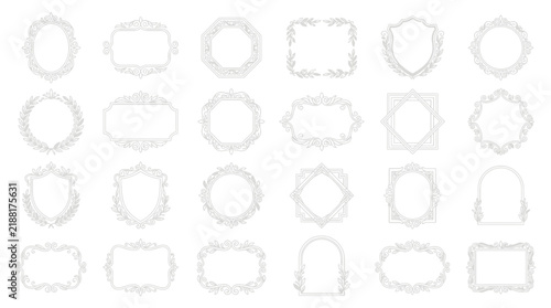 Ornate Vintage Frames Collection: Decorative Borders, Elegant Design