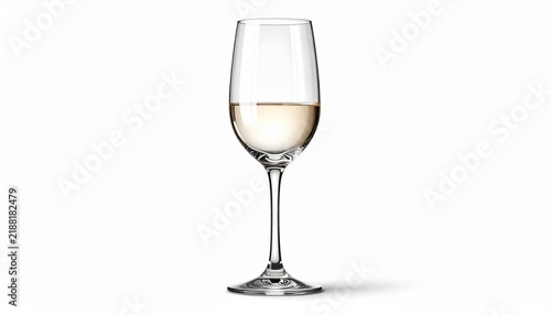Vintage Glass Wine Glass with Pale Beverage