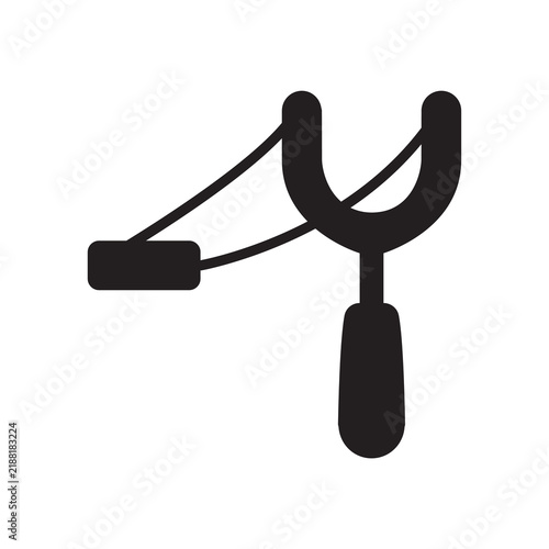 Slingshot catapult weapon toy icon
