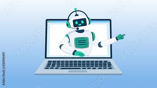ai chatbot virtual assistant customer support automation animation