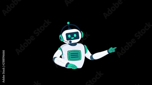 ai chatbot virtual assistant robot alpha channel animation