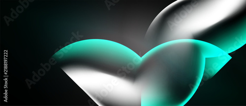 Obraz na plátně Abstract fluid shapes blend, creating dynamic composition