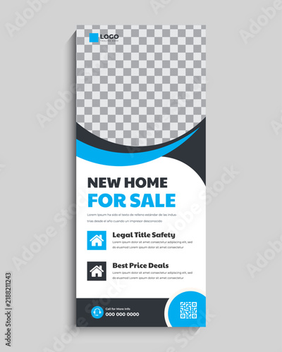 Real Estate Agency Roll Up Standee Banner Template