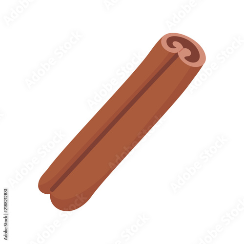 Aromatic cinnamon stick, an essential spice for cooking and baking, isolated on white background