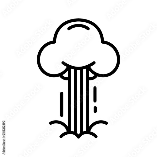 Explosion line icon with simple and modern design