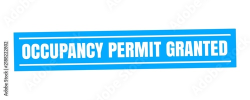Принти на полотні Occupancy Permit Granted Stamp for Building Approval, Construction Compliance an