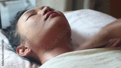 A traditional Thai massage with cosmetic body scrub cream