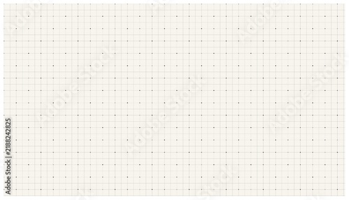 Cuadro en lienzo Minimalist grid paper with subtle black dot lines for engineering and design layouts
