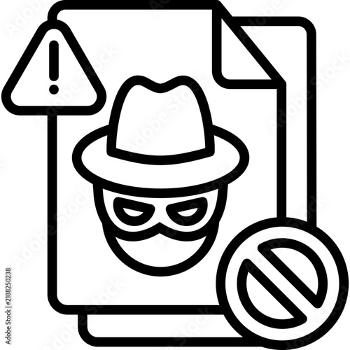 Illegal Activity line icon