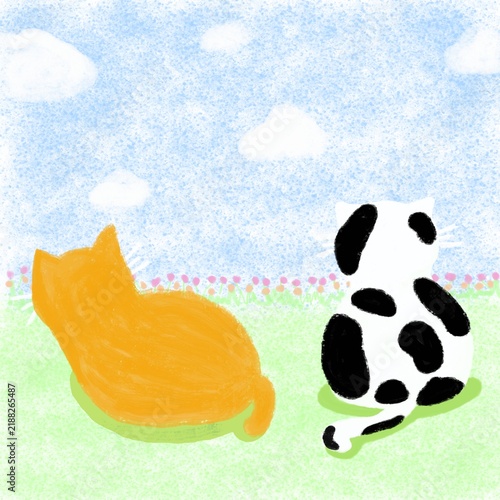 cute cats in the park