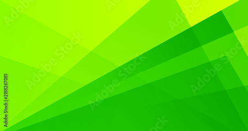 Fresh green abstract geometric background with dynamic diagonal overlapping shapes, abstract green background with triangles