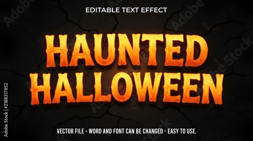 Editable haunted halloween theme text effect