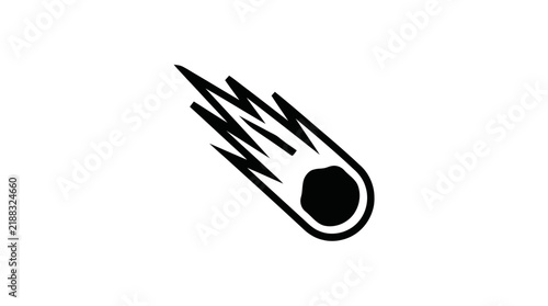 Vector illustration of comet icon on a transparent background
