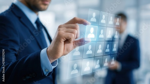 Corporate talent management concept focused on recruitment and employee retention strategy.