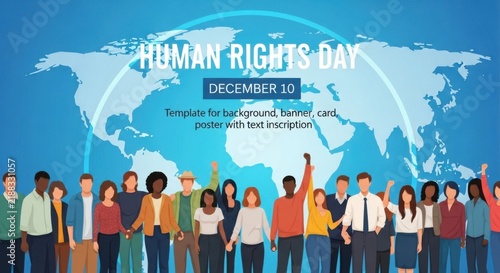 human rights day december 10 people standing united